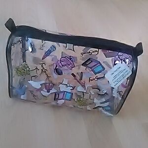 Clear Design Cosmetic Bag Vintage Look Design